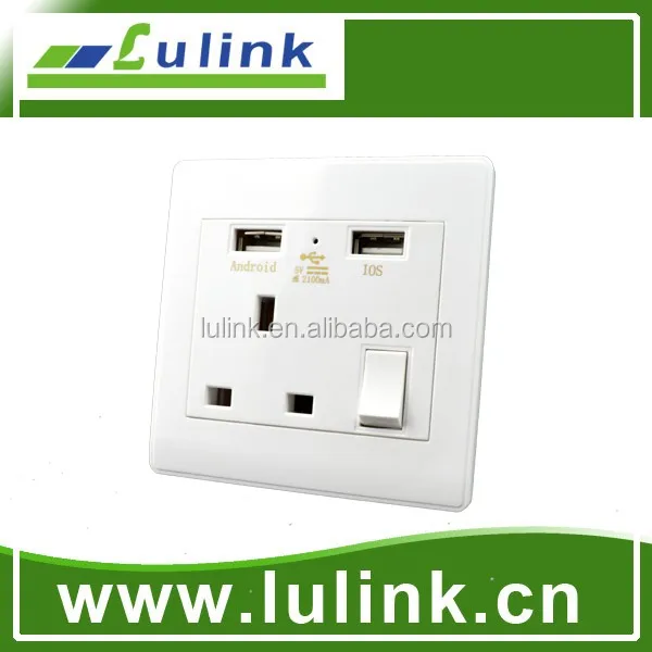 hot sell switch socket with USB port/Euro USB wall socket - ANKUX.COM
