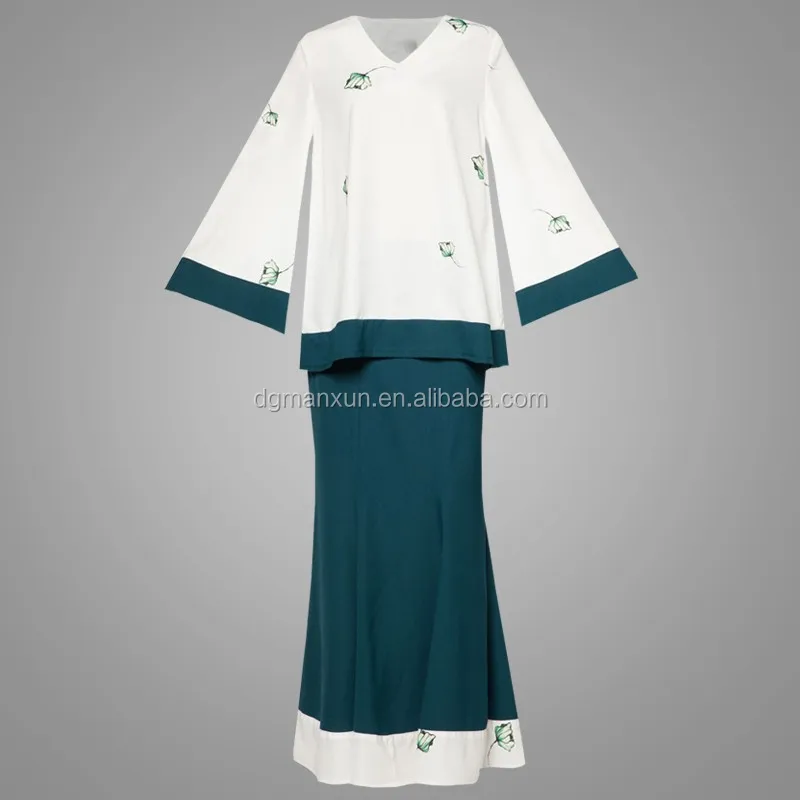Latest Burqa Design In Picture Long Sleeve Simple Style 2017 Baju Kurung Malaysia Muslim Women Dress (6).jpg
