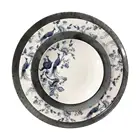 JC Rose Gold Home Decor Bone China Ceramic Dinnerware Sets Christmas Tableware