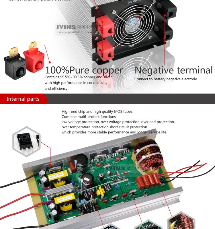 power inverter dc 12v ac 220v 5000w Peak power 10000w