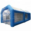 free shipping blue and silvery inflatable spray paint booth for outdoor car painting, portable inflatable paint booth for sale