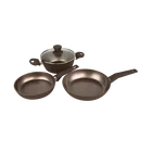 non stick aluminum cookware set with spiral conduction bottom