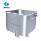 meat sausage vegatablescart hopper trolley for meat machinery industry