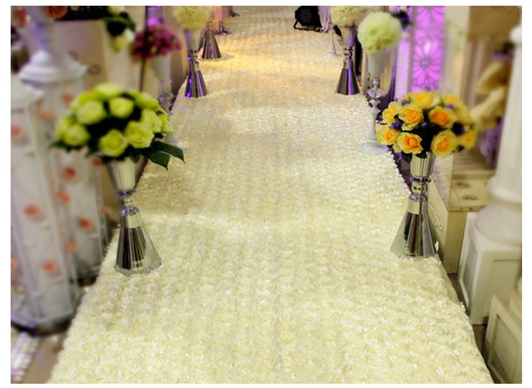  玫瑰花瓣花婚礼地毯过道亚为婚礼大厅