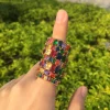 Popular Zircon rainbow color stone jewelry rings rainbow rings for girls