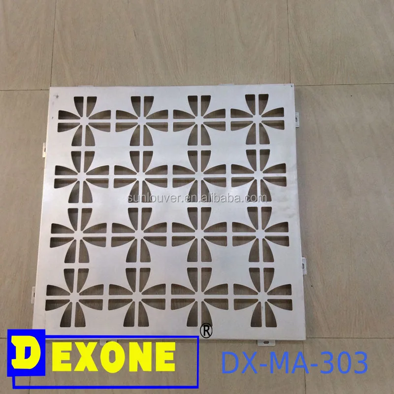 Perforated Carved Aluminum Facade Panel for Decoration as Curtain Wall