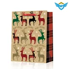 factory manufactured luxury christmas gift paper bag by automatic machine