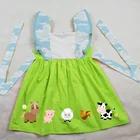 2019 Puresun boutique clothes wholesale children clothing little girl farm theme dresses