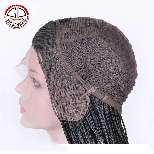 Synthetic Micro Box Braid Lace Front Wig