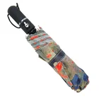 2019 ladies fashion logo print automatic umbrella customized
