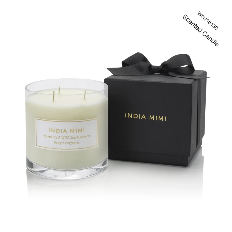 soy wax candle with black gift box