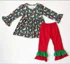 Remake fall ruffles girls holiday clothing sets halloween outfit for children long sleeve boutique