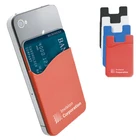 free shipping silicone cell phone wallet case credit ID card holder with 3M adhesive