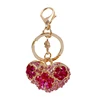 Superb Heart Shape Crystal Rhinestone Keychain Sparkling Keyring Charming Womens Bag Mobile Phone Car Pendant (DEC03-5)