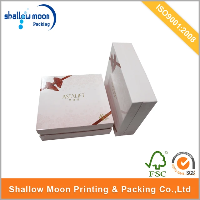 beautiful gift packaging box with lid glossy lamination paper