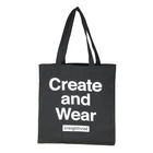 Cheap price black packaging standard size canvas tote cloth bag cotton