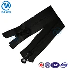 wholesale manufacturer polyester two way garment reverse long chain nylon zipper