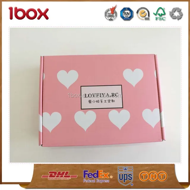 hot sale hard cardboard pink gift small paper box