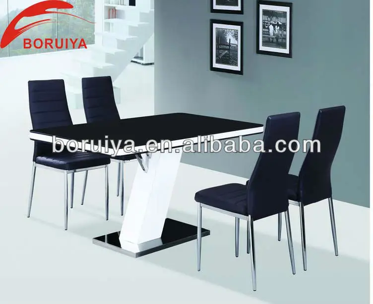2016 diseño de moda mesa de comedor mdf muebles de cristal ... Vidrio comedor diseño