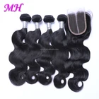 Crochet Hair Extension Brazilian Hair Bundles with Closure Body Wave Hair