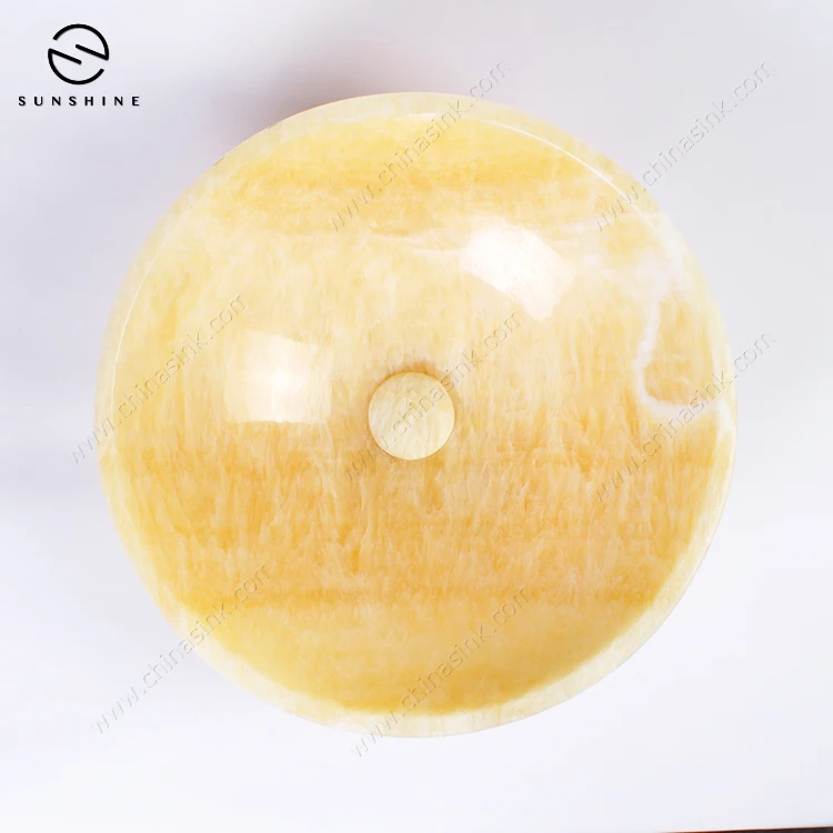 Classic Honey Onyx Marble Stone Counter Top Wash Sinks