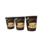 Single Wall Custom Logo Printed Party Tableware 7oz Disposable Coffee Paper Cup