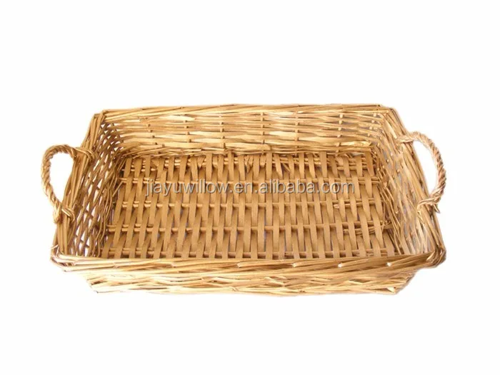 wholesale wicker hamper tray, rectangular or round wicker tray