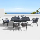 6 seat garden chair and table aluminum outdoor garden sets furniture
