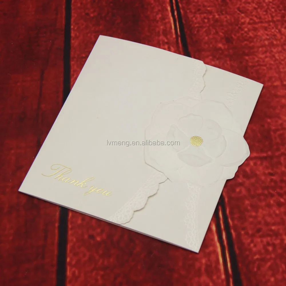 card with embossing flowers/ party invitation greeting cards
