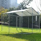 Custom logo galvanized dog cage large dog kennel