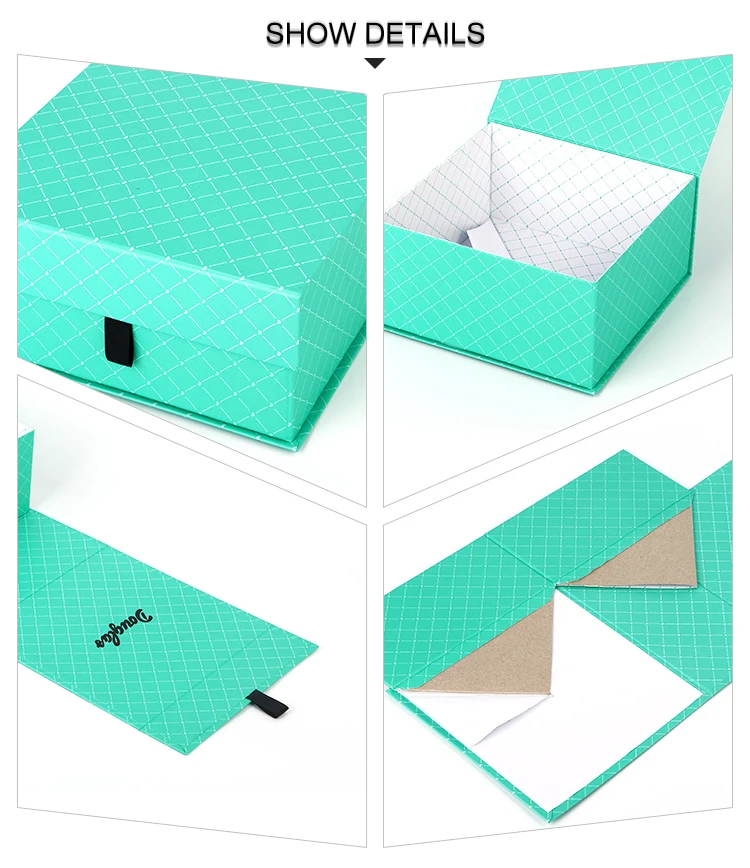 design hard paper gift box with classy style cardboard ribbon
