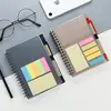 PP coil this creative Sticky note pad combination notepad with pen kraft notebook