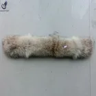 65*8 cm natural color Real coyote fur collar trimming / Real fur hood strips for jacket coat