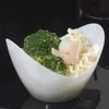The food grade disposable plastic oval mini fancy dessert dish