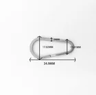 Custom Stainless steel Polishing metal D shape split key ring