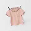 Cotton baby boys polo shirt fashion kids clothing plain children polo t shirt wholesale