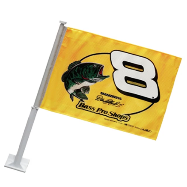 polyester cheap custom car hood mirror flag