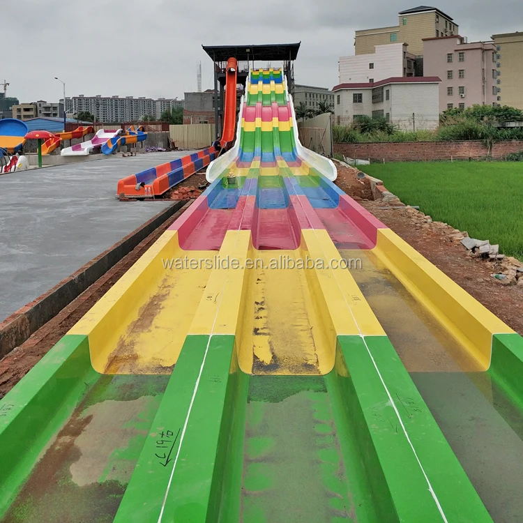 amusement park equipment fiberglass rainbow race water slides