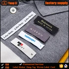 New Products Custom brand Garment Woven label for clothing