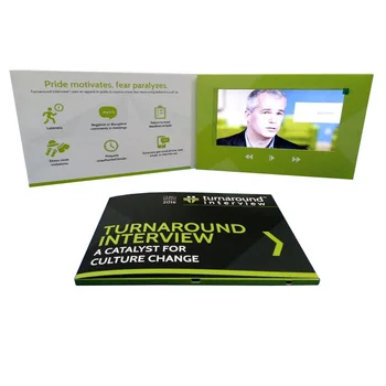 led invitation greeting video brochure lcd video greeting card