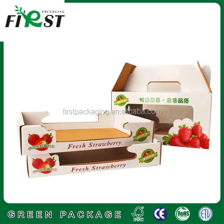 corrugated board paper fruit gift box packaging box with window
