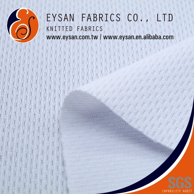 eysan interlock 100 polyester bird eye mesh knitted fabric