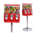 Hot sale Pink Triple Bulk Candy Vending Machine Bouncy Ball, Tomy Toys Vending Machine Token