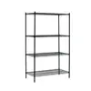 Supplier selling Black Powder Coated Commercial Wire Shelves Ventilated Shelving