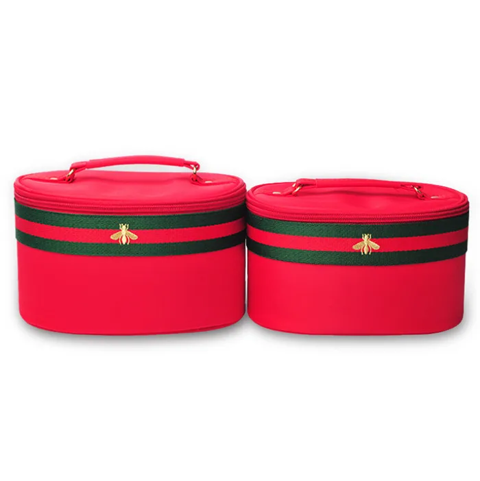 Manufacture customize round barrel shaped makeup organizer bag women cosmetic bag_12
