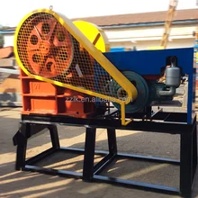 Small size mobile model diesel engine mini stone jaw crusher