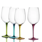 Handmade Hot Selling Colorful Red Wine Glass