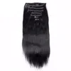 100% hair human clip in hair extensions for white women
