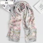 100% Silk Women's Fashion 2019 Trending Silk Satin Long Scarf with Good Quality