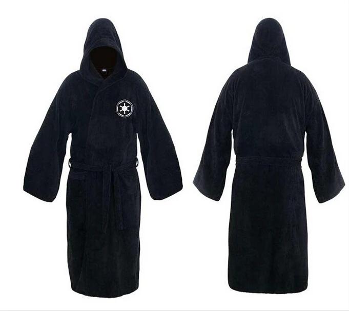 Star Wars Darth Vader Terry Jedi Bathrobe bath Robe cosplay Costume Brown/Black Robe Cosplay unisex love clothes long pajama